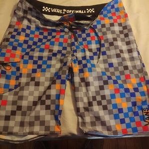 Vans Checkered Swim Trunks with Pockets